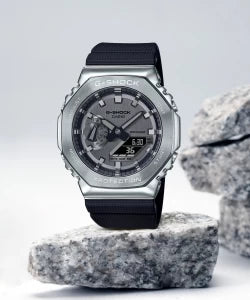 G- shock gm2100 silver watch